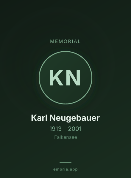 Memorial portrait of Karl Neugebauer