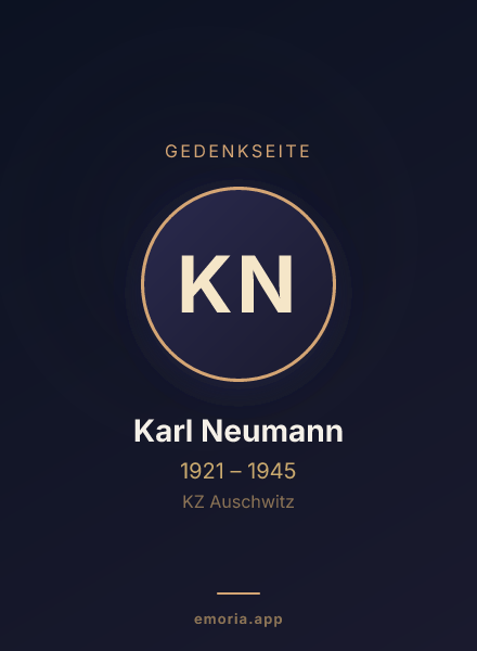 Gedenkportrait von Karl Neumann