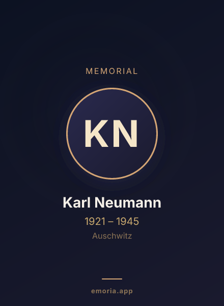 Memorial portrait of Karl Neumann