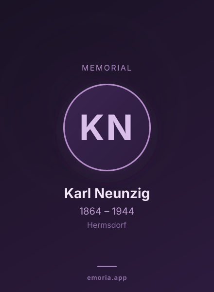 Memorial portrait of Karl Neunzig