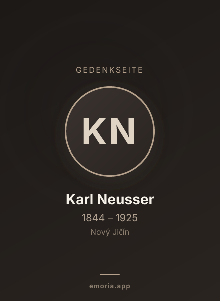 Gedenkportrait von Karl Neusser