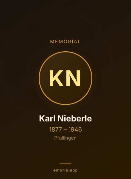 Memorial portrait of Karl Nieberle