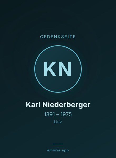 Gedenkportrait von Karl Niederberger
