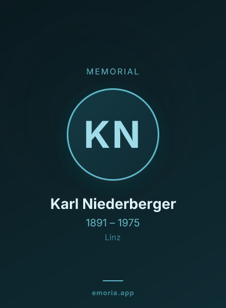 Memorial portrait of Karl Niederberger