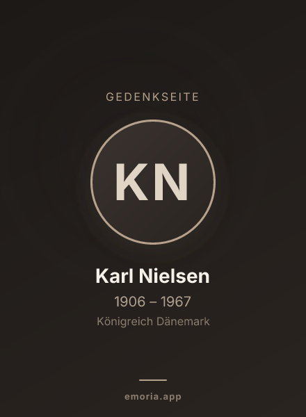 Gedenkportrait von Karl Nielsen