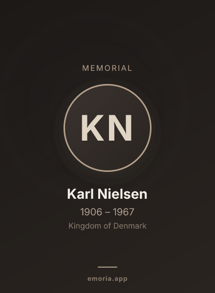 Memorial portrait of Karl Nielsen