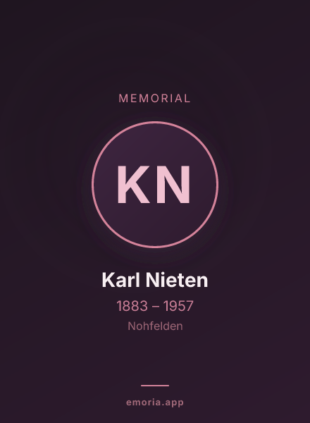 Memorial portrait of Karl Nieten