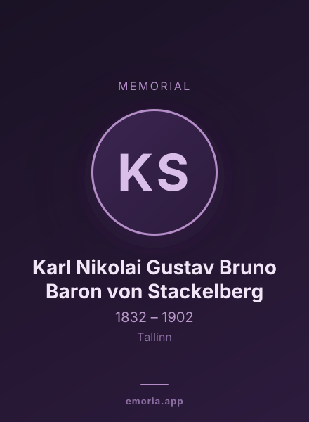 Memorial portrait of Karl Nikolai Gustav Bruno Baron von Stackelberg