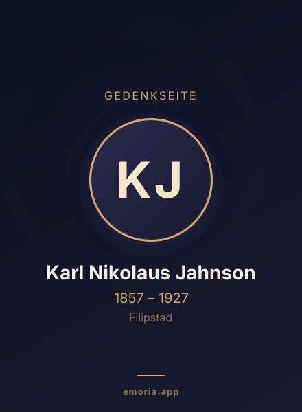 Gedenkportrait von Karl Nikolaus Jahnson