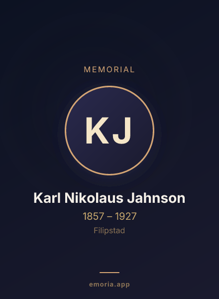 Memorial portrait of Karl Nikolaus Jahnson