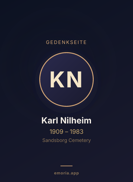 Gedenkportrait von Karl Nilheim
