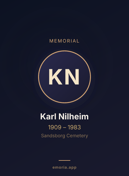Memorial portrait of Karl Nilheim