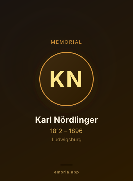 Memorial portrait of Karl Nördlinger