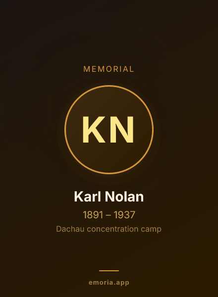 Memorial portrait of Karl Nolan