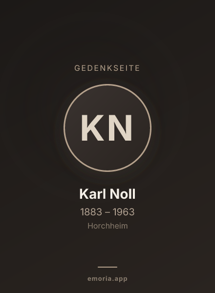 Gedenkportrait von Karl Noll