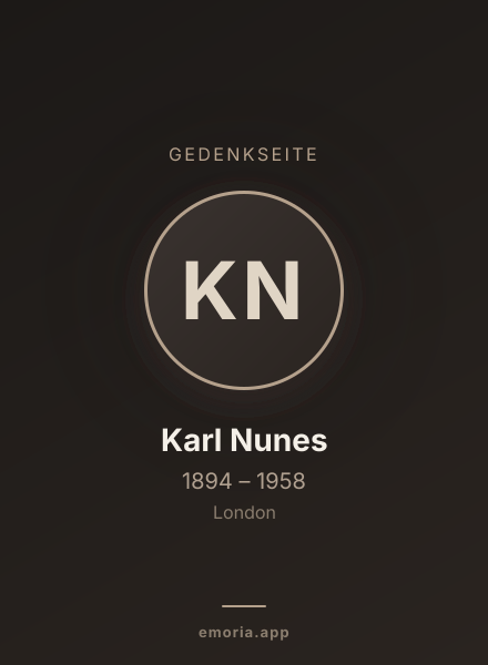 Gedenkportrait von Karl Nunes