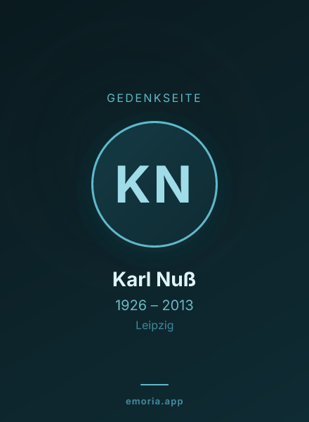 Gedenkportrait von Karl Nuß