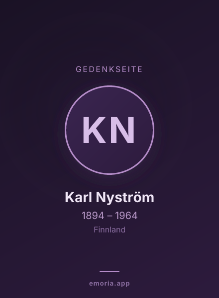Gedenkportrait von Karl Nyström
