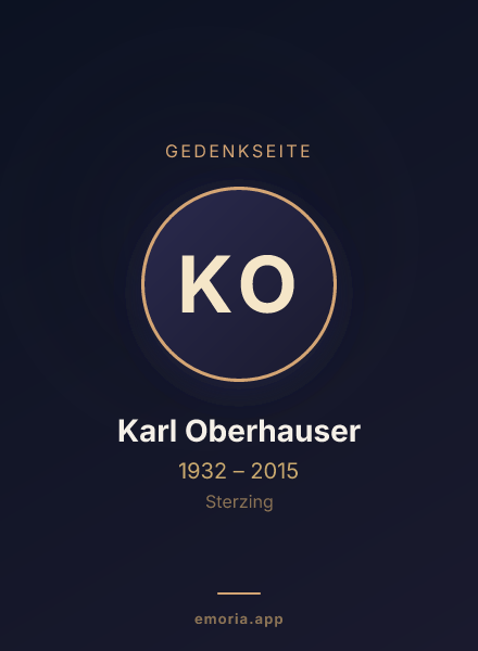Gedenkportrait von Karl Oberhauser