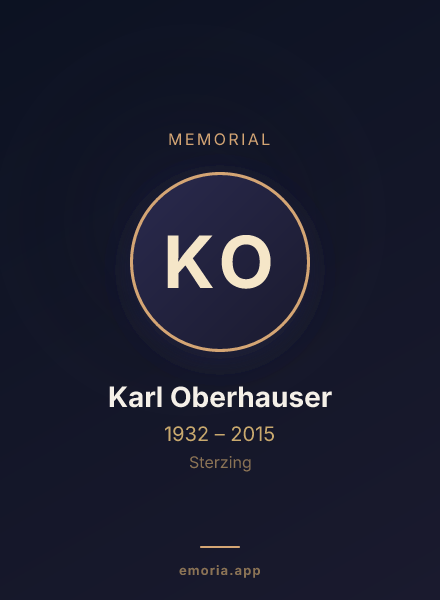 Memorial portrait of Karl Oberhauser