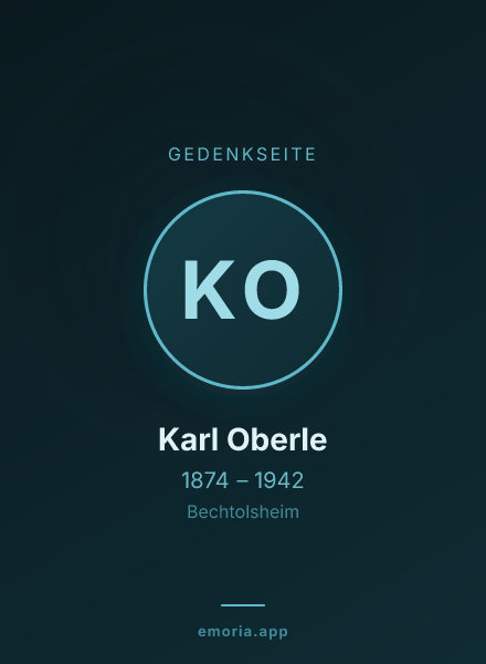 Gedenkportrait von Karl Oberle