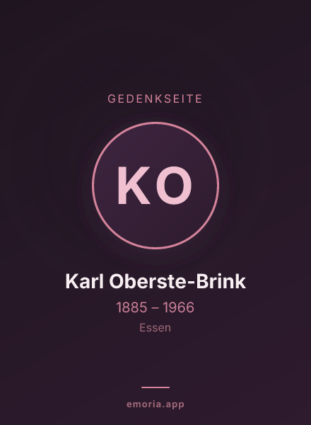 Gedenkportrait von Karl Oberste-Brink