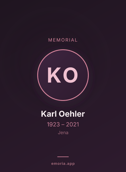 Memorial portrait of Karl Oehler