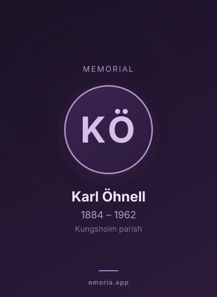 Memorial portrait of Karl Öhnell