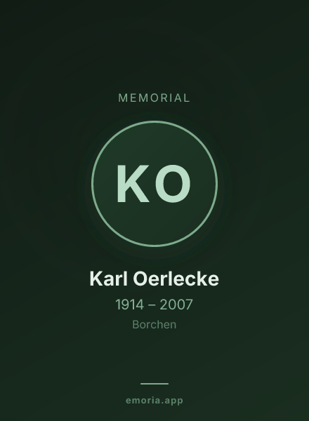 Memorial portrait of Karl Oerlecke