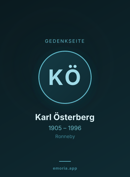 Gedenkportrait von Karl Österberg