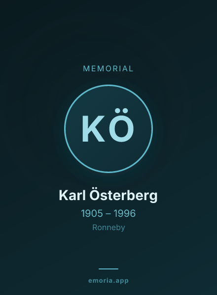 Memorial portrait of Karl Österberg