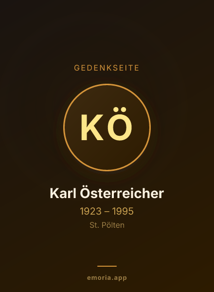 Gedenkportrait von Karl Österreicher