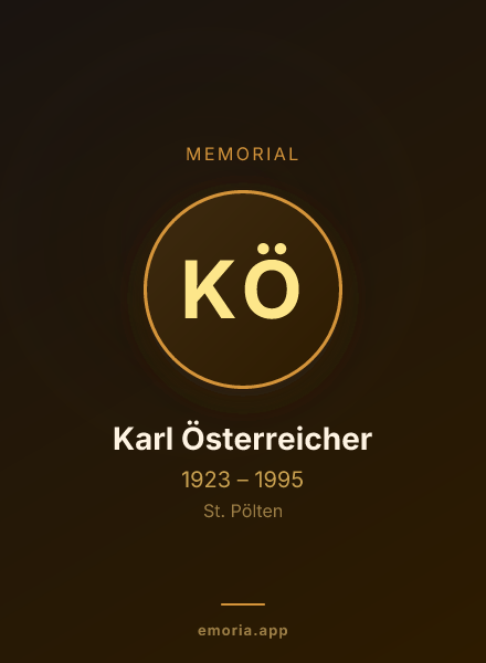 Memorial portrait of Karl Österreicher