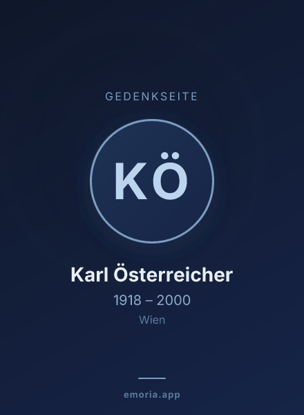 Gedenkportrait von Karl Österreicher