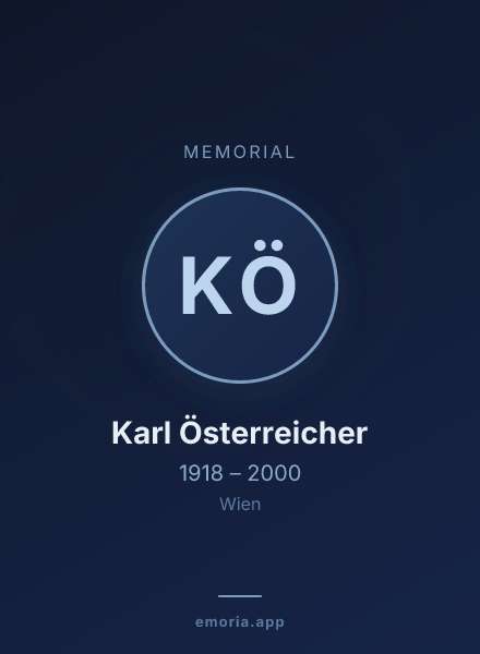 Memorial portrait of Karl Österreicher