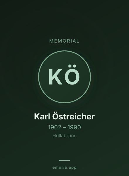 Memorial portrait of Karl Östreicher