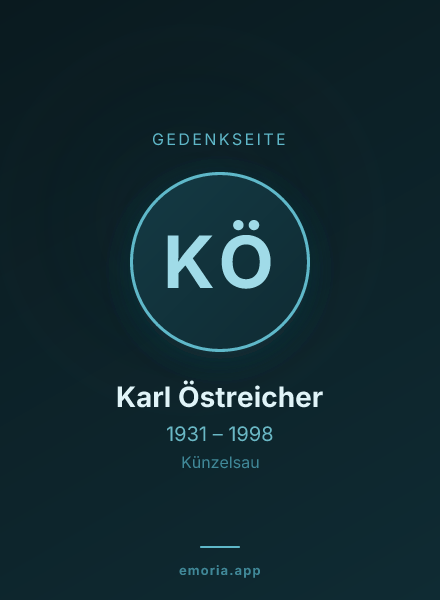 Gedenkportrait von Karl Östreicher