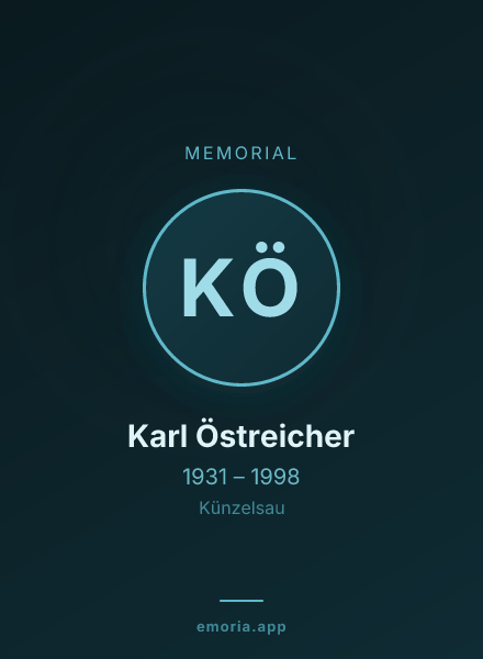 Memorial portrait of Karl Östreicher