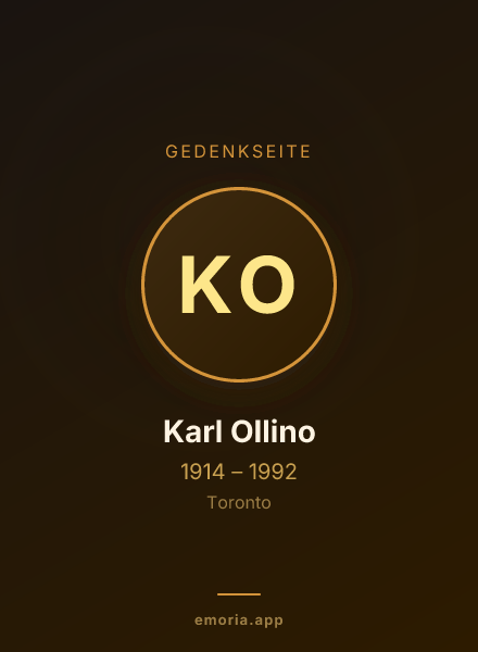 Gedenkportrait von Karl Ollino