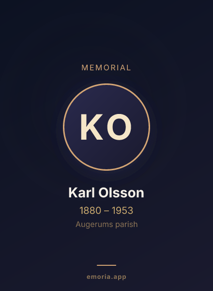 Memorial portrait of Karl Olsson
