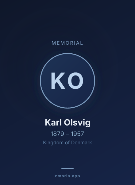 Memorial portrait of Karl Olsvig