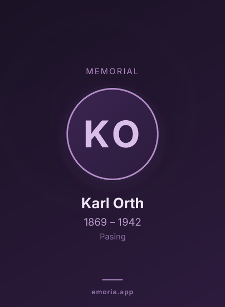 Memorial portrait of Karl Orth