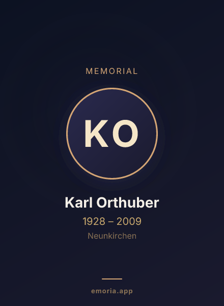 Memorial portrait of Karl Orthuber
