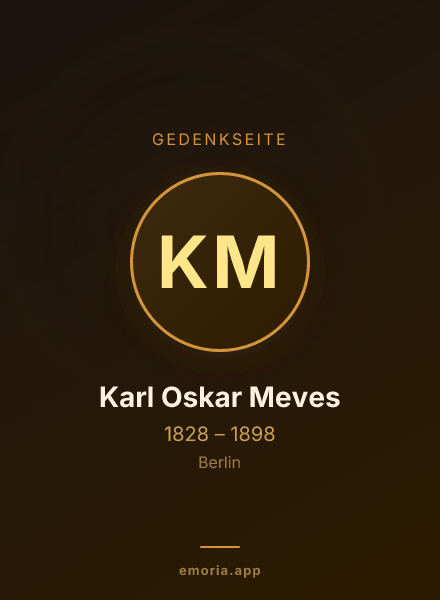 Gedenkportrait von Karl Oskar Meves
