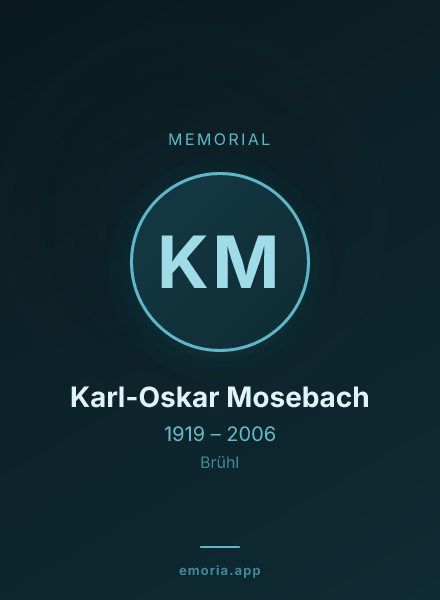 Memorial portrait of Karl-Oskar Mosebach