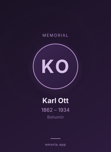 Memorial portrait of Karl Ott