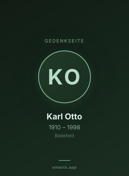 Gedenkportrait von Karl Otto