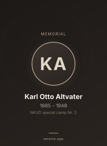 Memorial portrait of Karl Otto Altvater