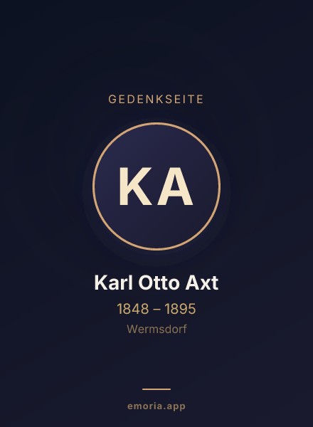 Gedenkportrait von Karl Otto Axt