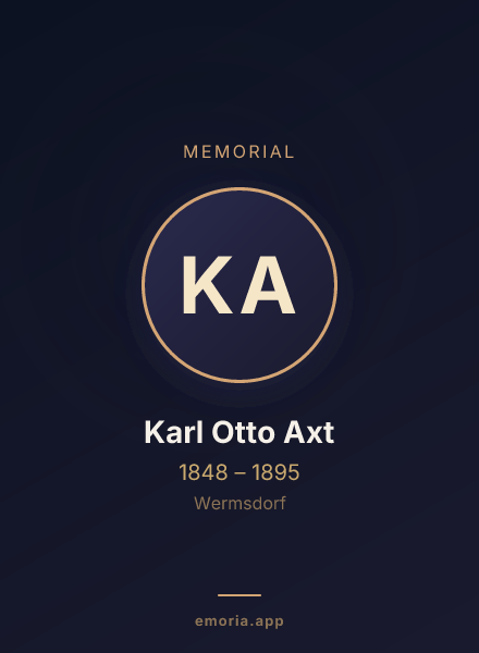Memorial portrait of Karl Otto Axt